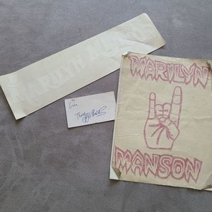 90's Marilyn Manson Vinyl Cut Out Stickers